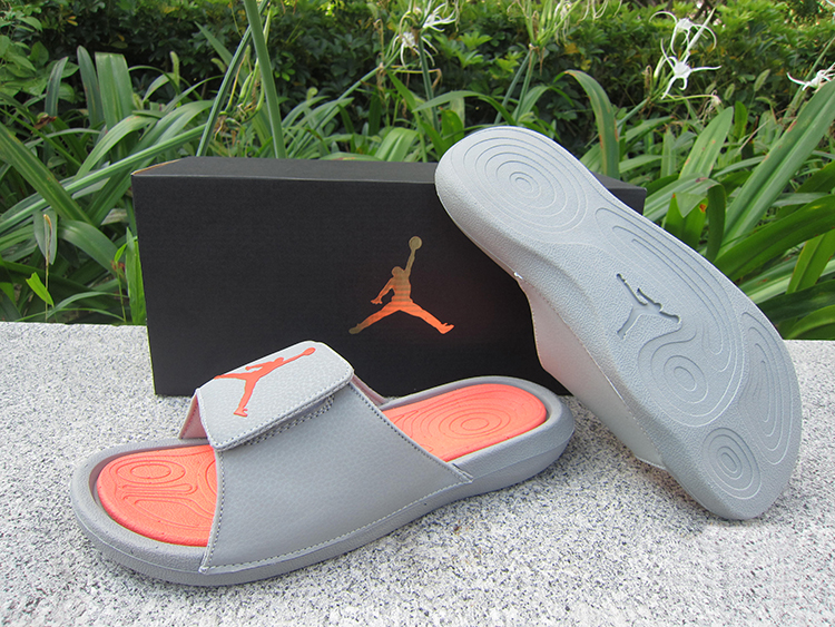2018 Men Air Jordan Hydro 6 Sandals Grey Orange